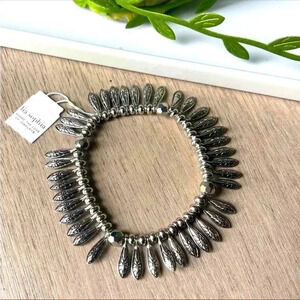 Lia Sophia Silver Stretch Bracelet